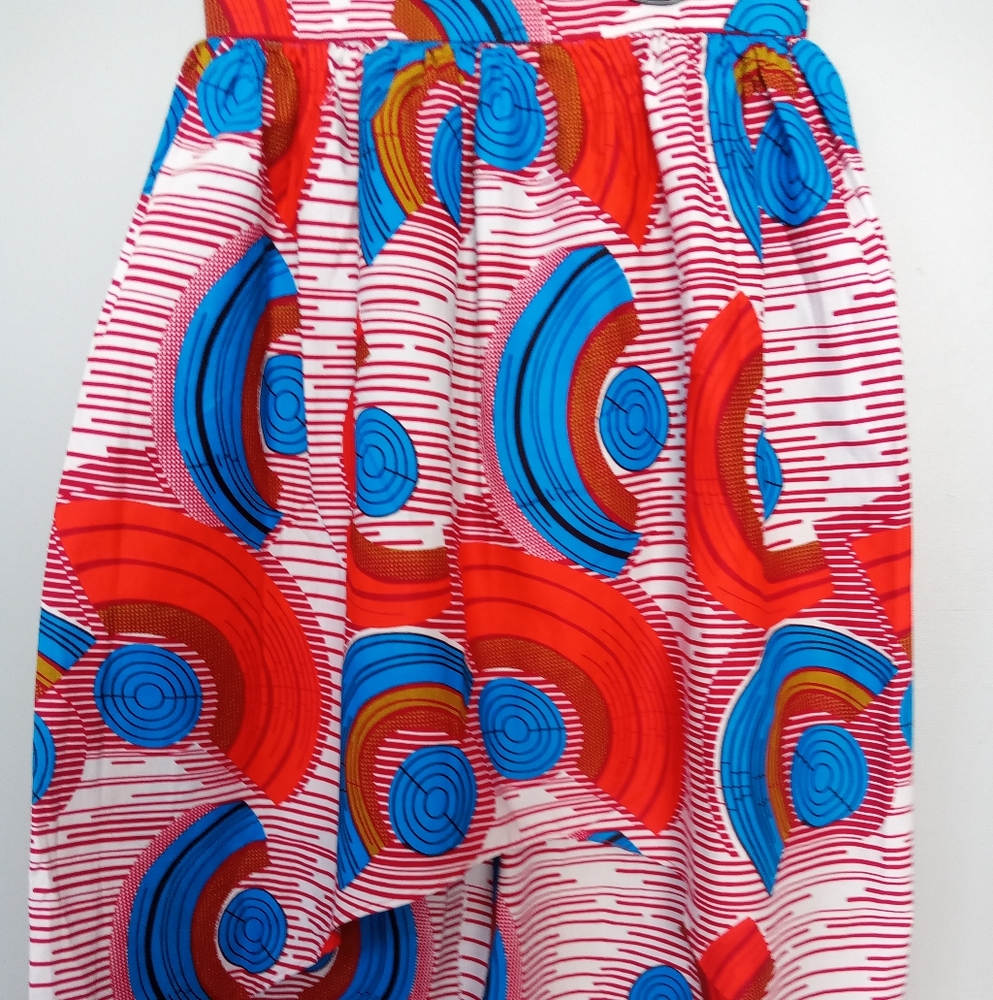 Ankara African high-low skirt